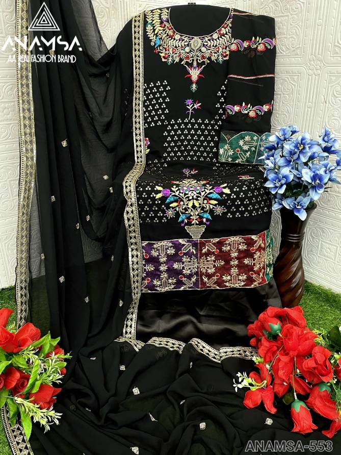 Anamsa 553 Faux Georgette Pakistani Suits Wholesale Shop In Surat
